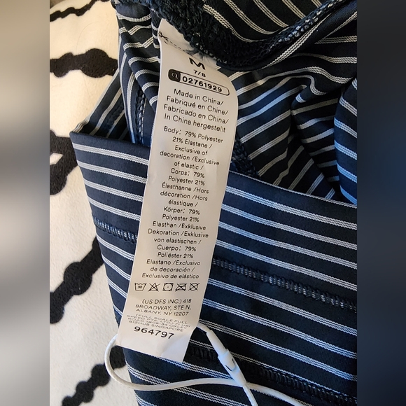 HALARA High Waisted Drawstring Striped Pocket Leggings Oceanic Teal NWT Medium - Picture 12 of 16